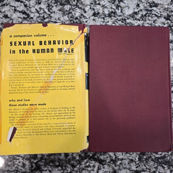 Alfred Kinsey Sexual Behavior In The Human Male w/o DJ & Female w/ DJ (1st Ed) - Picture 3 of 7